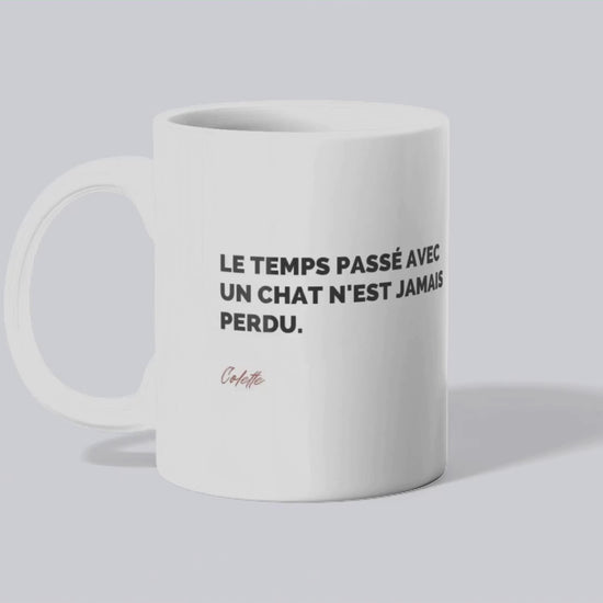 Tasse Citation de Colette sur les chats, vidéo - Place des Images