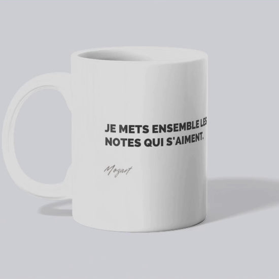 Mug / Tasse Citation de Mozart sur la musique (vidéo) - Place des Images