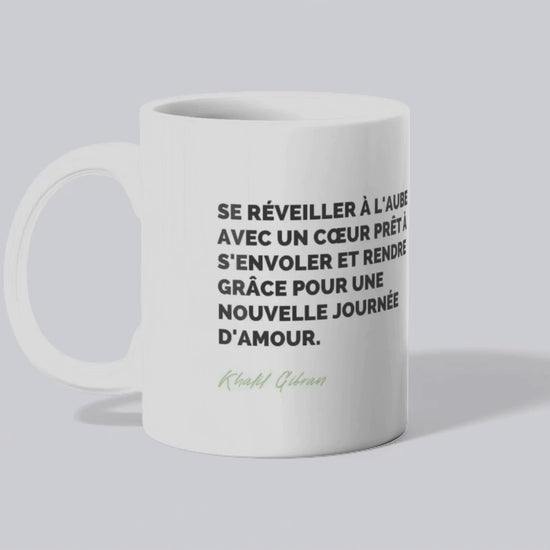 Mug / Tasse Citation de Khalil Gibran sur le moment présent (vidéo) - Place des Images