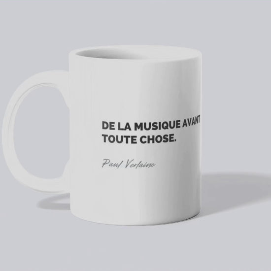 Tasse Citation de Paul Verlaine sur la musique (vidéo) - Place des Images