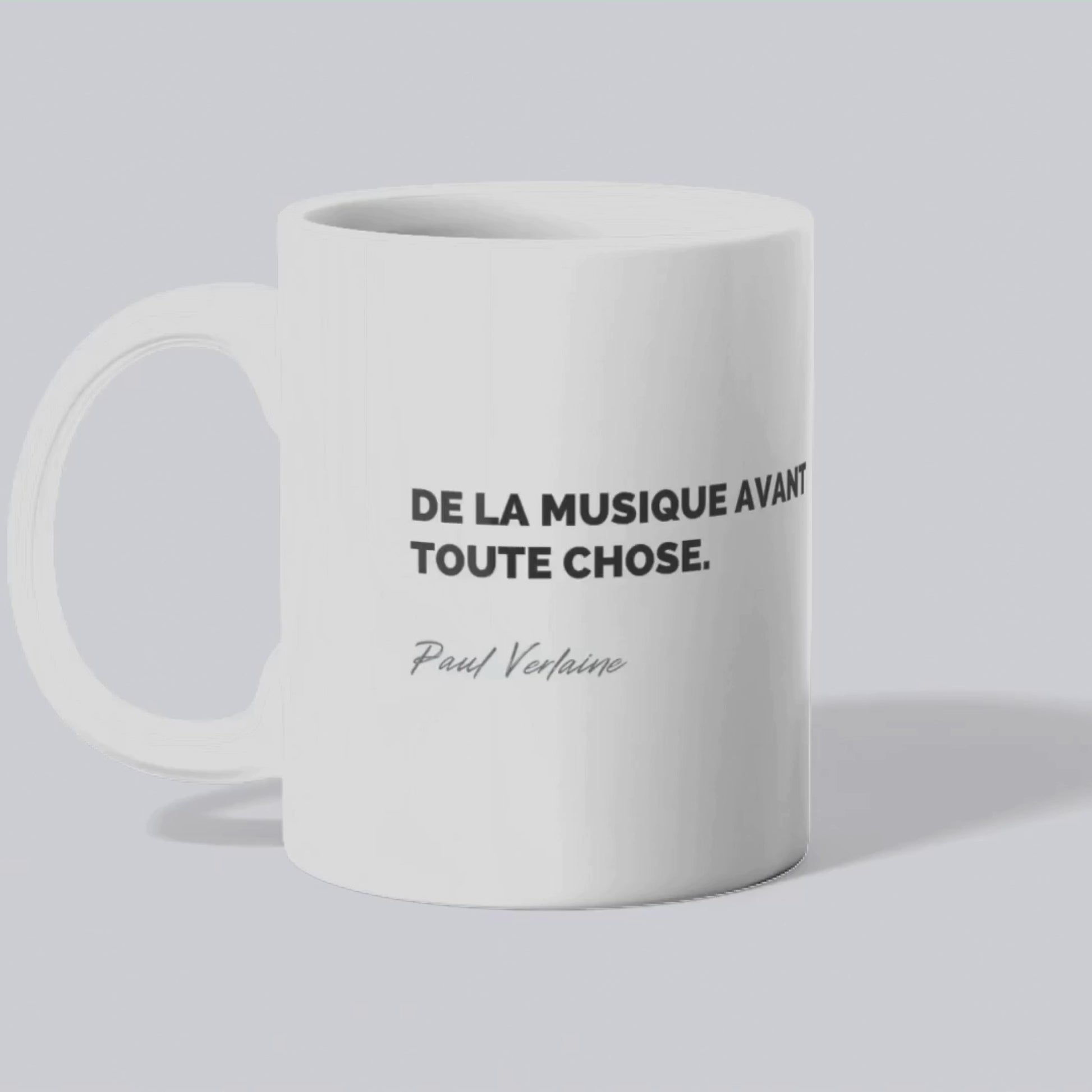 Tasse Citation de Paul Verlaine sur la musique (vidéo) - Place des Images