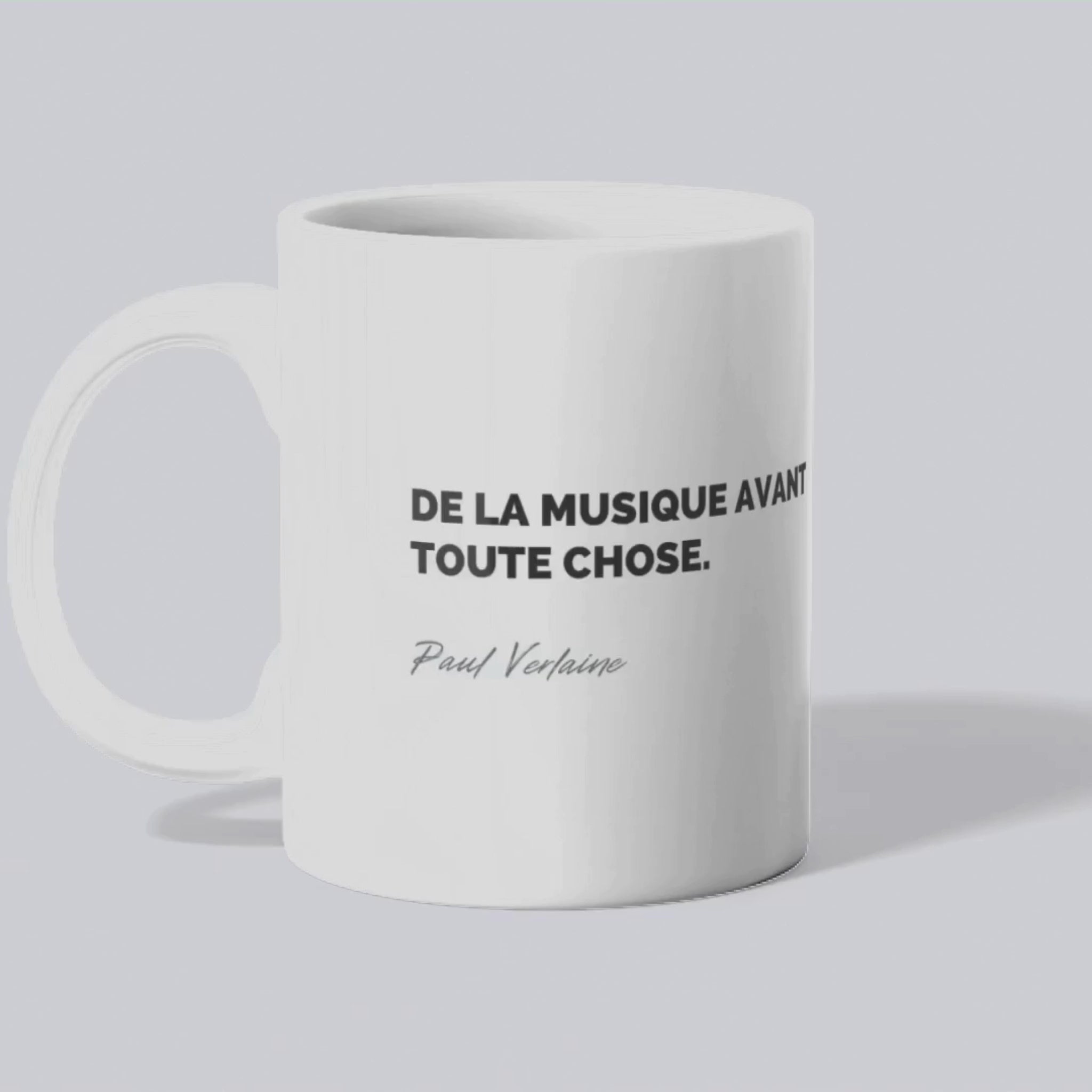 Tasse Citation de Paul Verlaine sur la musique (vidéo) - Place des Images