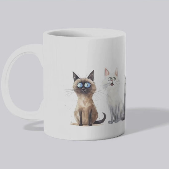 Mug céramique "Portraits de chats" vidéo