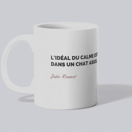 Mug Citation de Jules Renard sur les chats (vidéo) - Place des Images