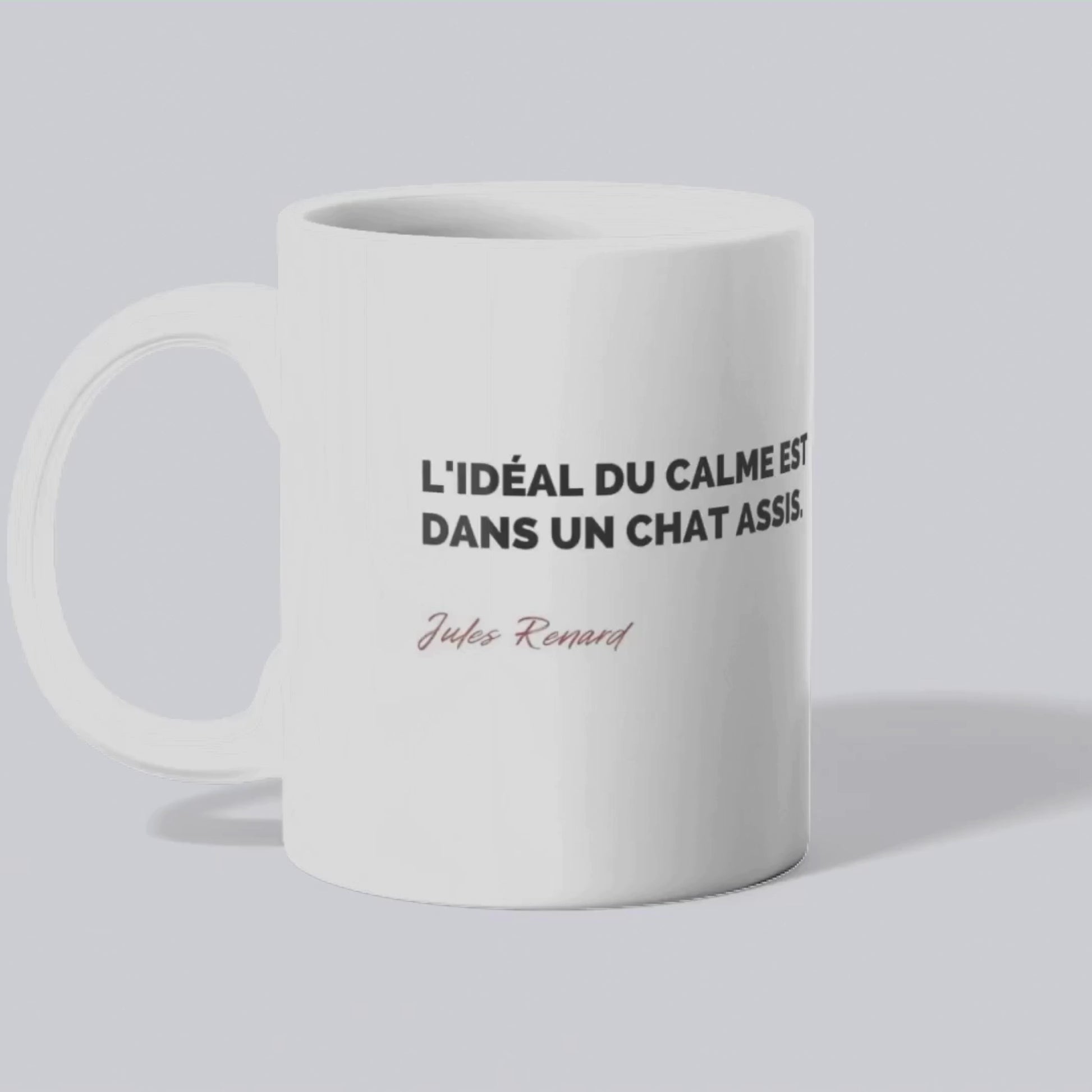 Mug Citation de Jules Renard sur les chats (vidéo) - Place des Images