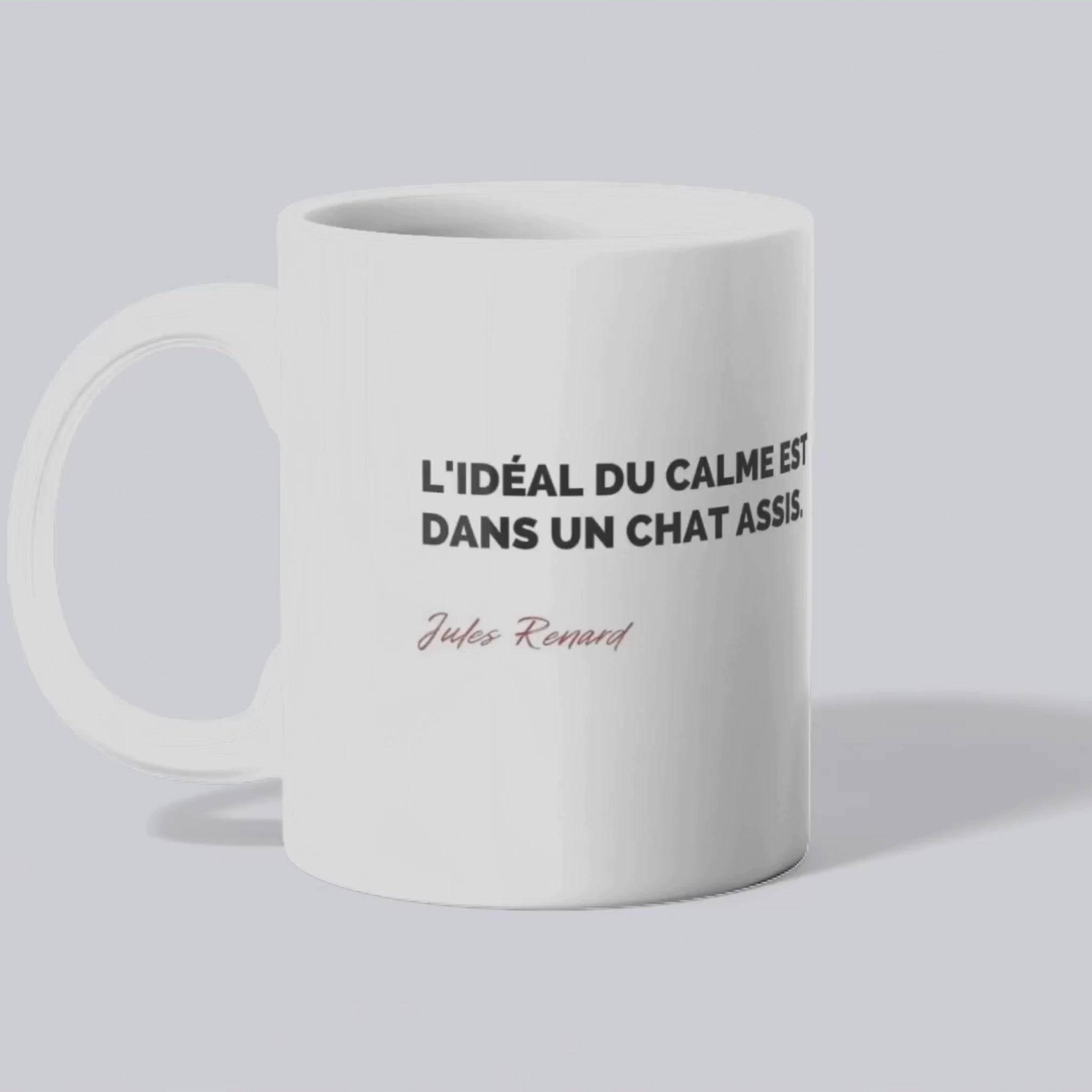 Mug Citation de Jules Renard sur les chats (vidéo) - Place des Images