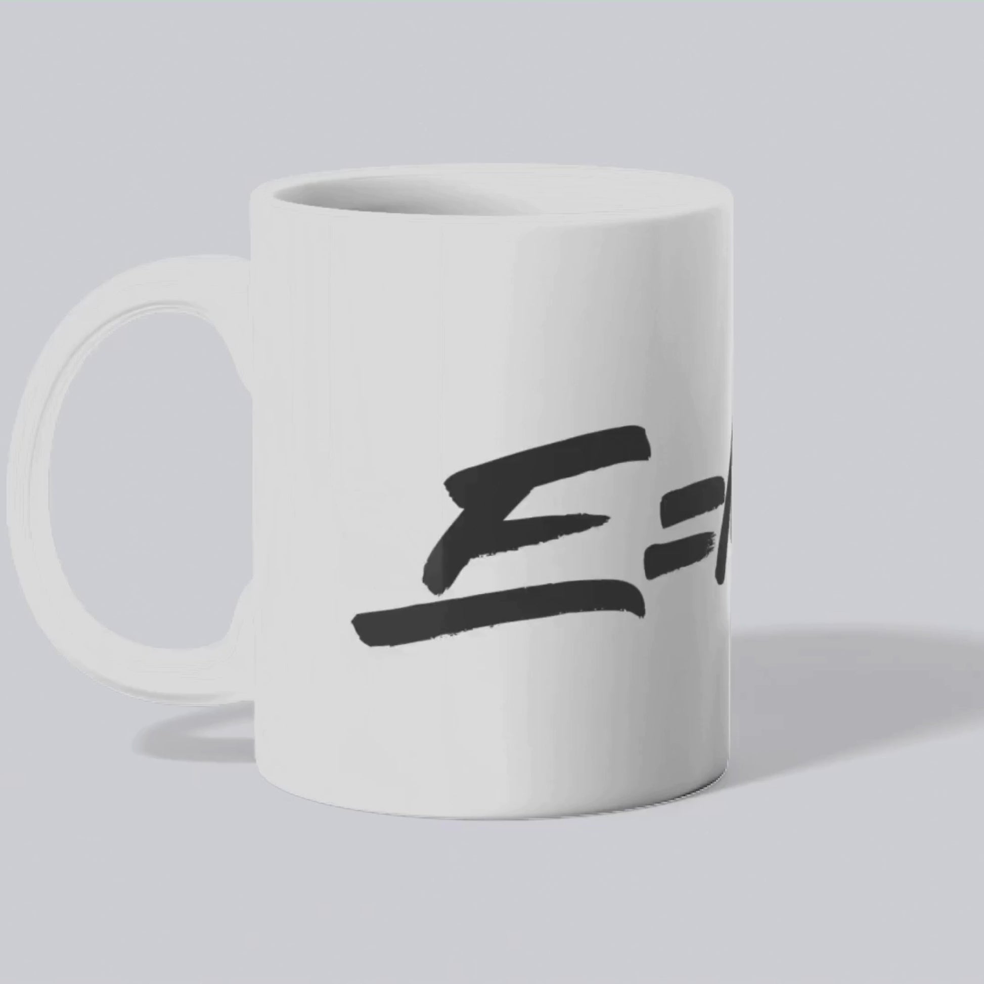 Vidéo du mug orné de la formule E=MC² - Place des Images