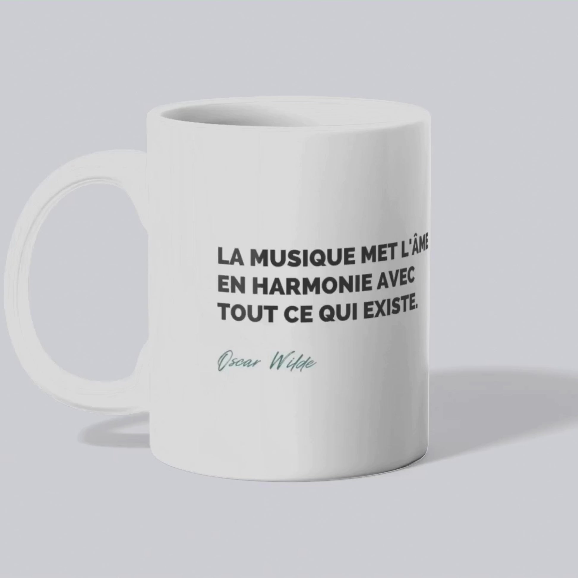 Tasse Citation d'Oscar Wilde sur la musique (vidéo) - Place des Images