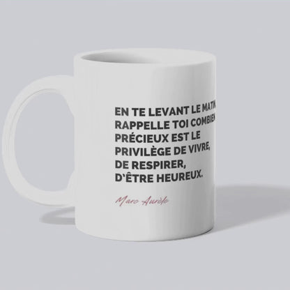 Mug / Tasse Citation de Marc Aurèle sur le moment présent (vidéo) - Place des Images