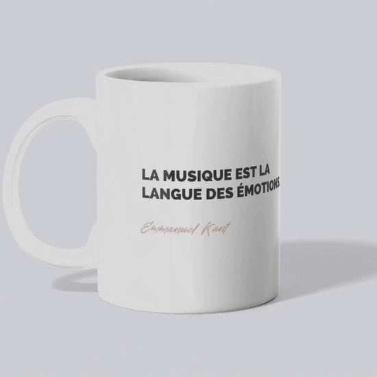 Mug / Tasse Citation d'Emmanuel Kant sur la musique (vidéo) - Place des Images