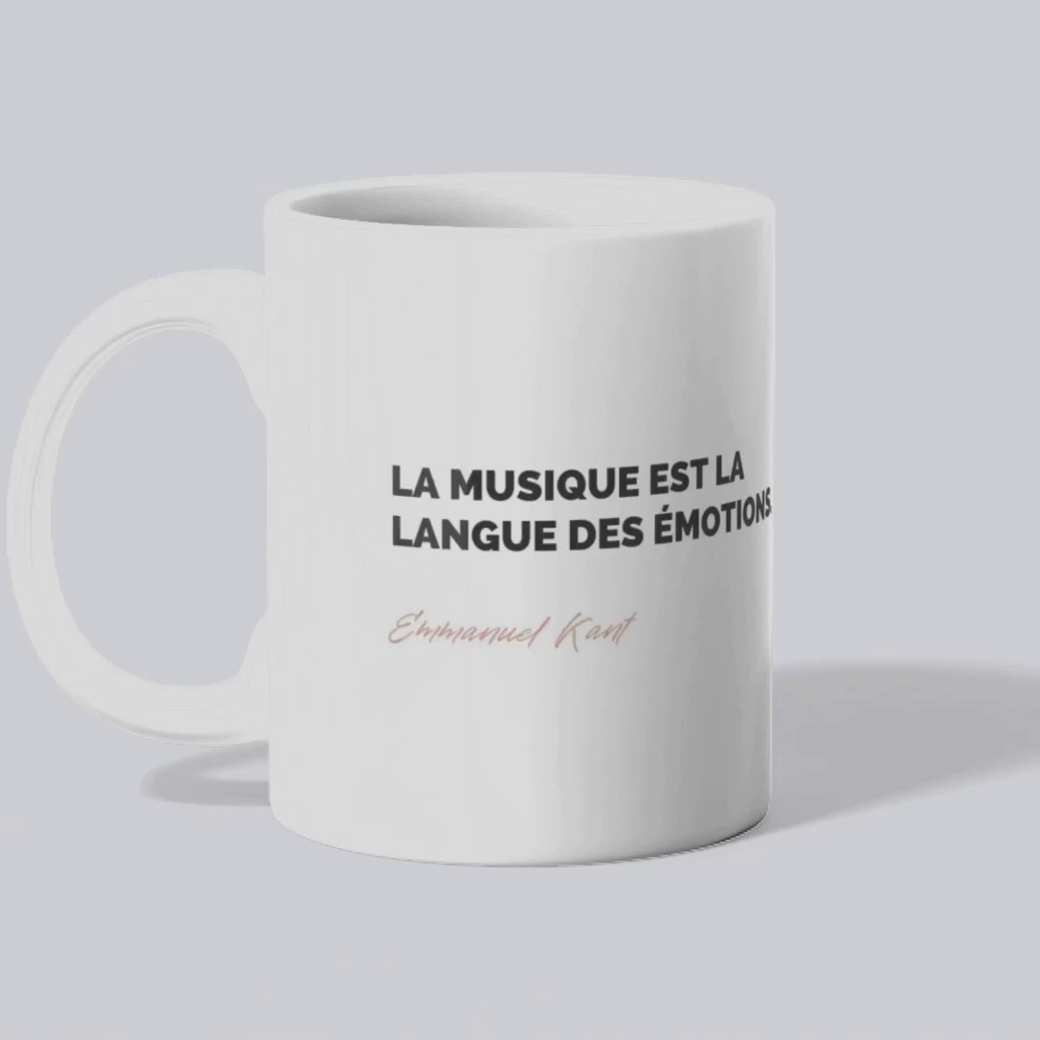 Mug / Tasse Citation d'Emmanuel Kant sur la musique (vidéo) - Place des Images