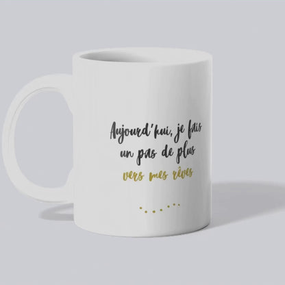 Mug / Tasse bilingue Aujourd'hui, je fais un pas (vidéo) - Place des Images