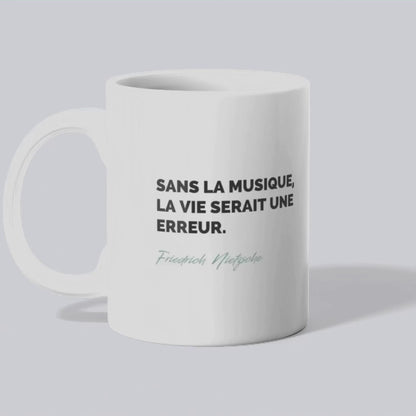 Mug / Tasse Citation de Nietzsche sur la musique (vidéo) - Place des Images