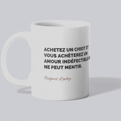 Tasse Citation de Rudyard Kipling sur les chiens, vidéo - Place des Images