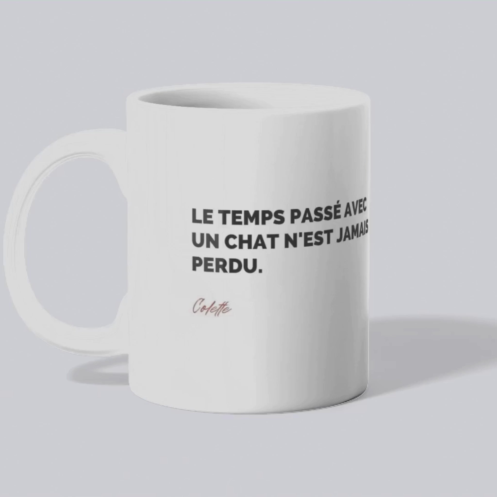Mug Citation de Colettesur les chats (vidéo) - Place des Images