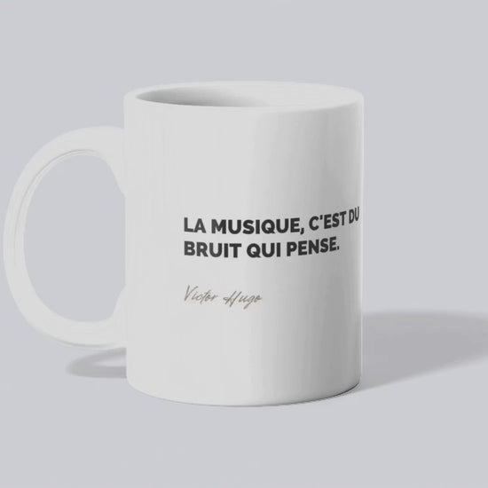 Mug / Tasse Citation de Victor Hugo sur la musique (vidéo) - Place des Images