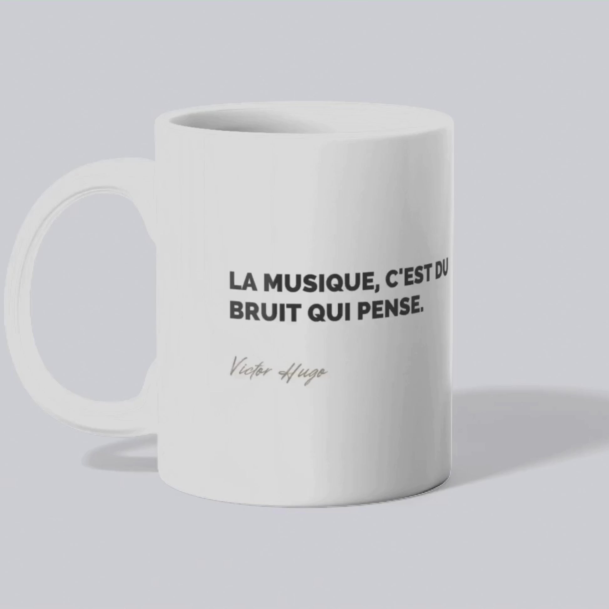 Mug / Tasse Citation de Victor Hugo sur la musique (vidéo) - Place des Images
