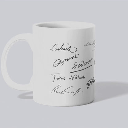 Mug méli-mélo de signatures de philosophes (vidéo) - Place des Images