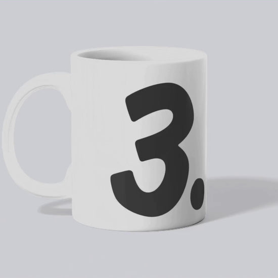 Vidéo du mug orné du nombre PI 3.14
