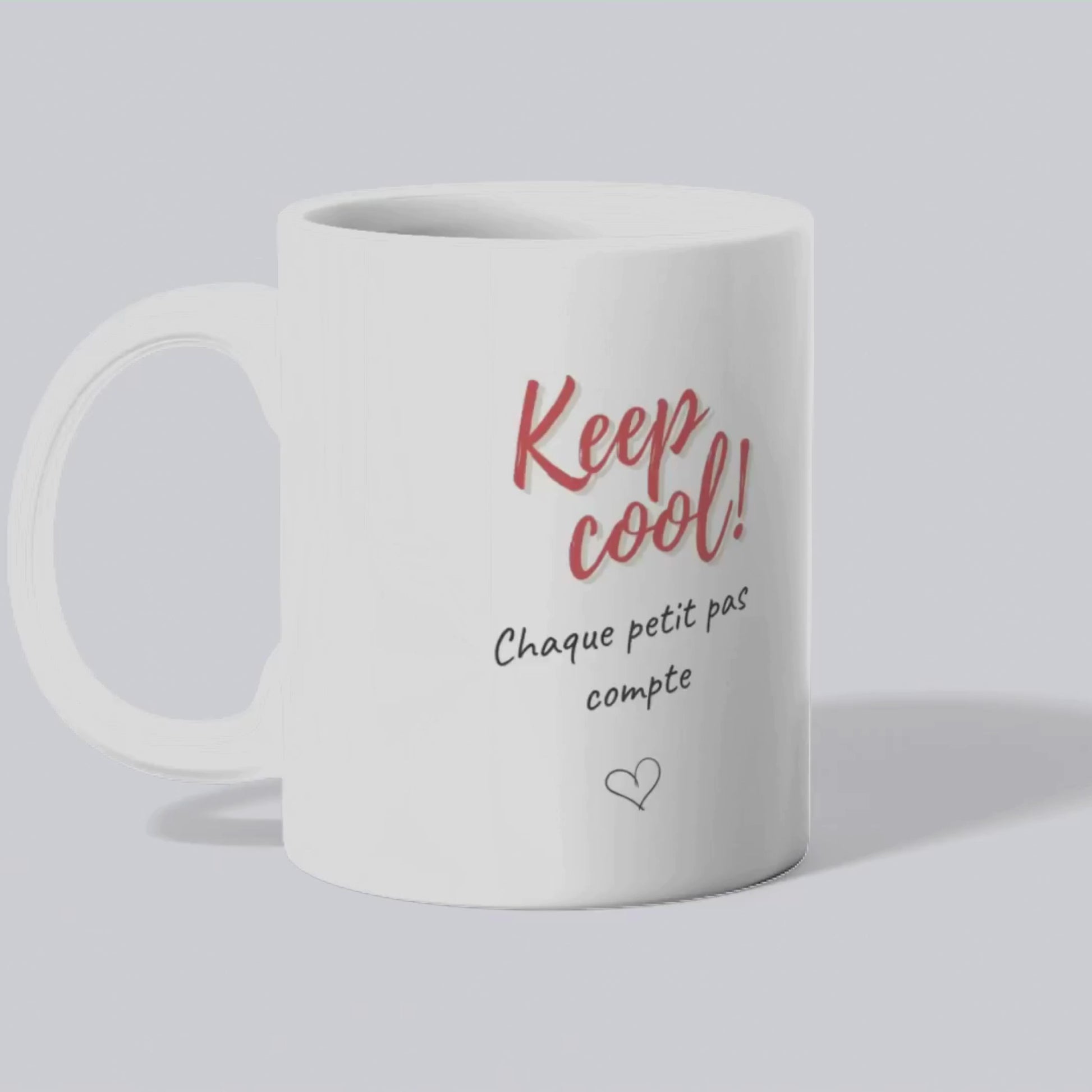 Mug / Tasse bilingue "Keep cool ! Chaque petit pas compte (vidéo) - Place des Images