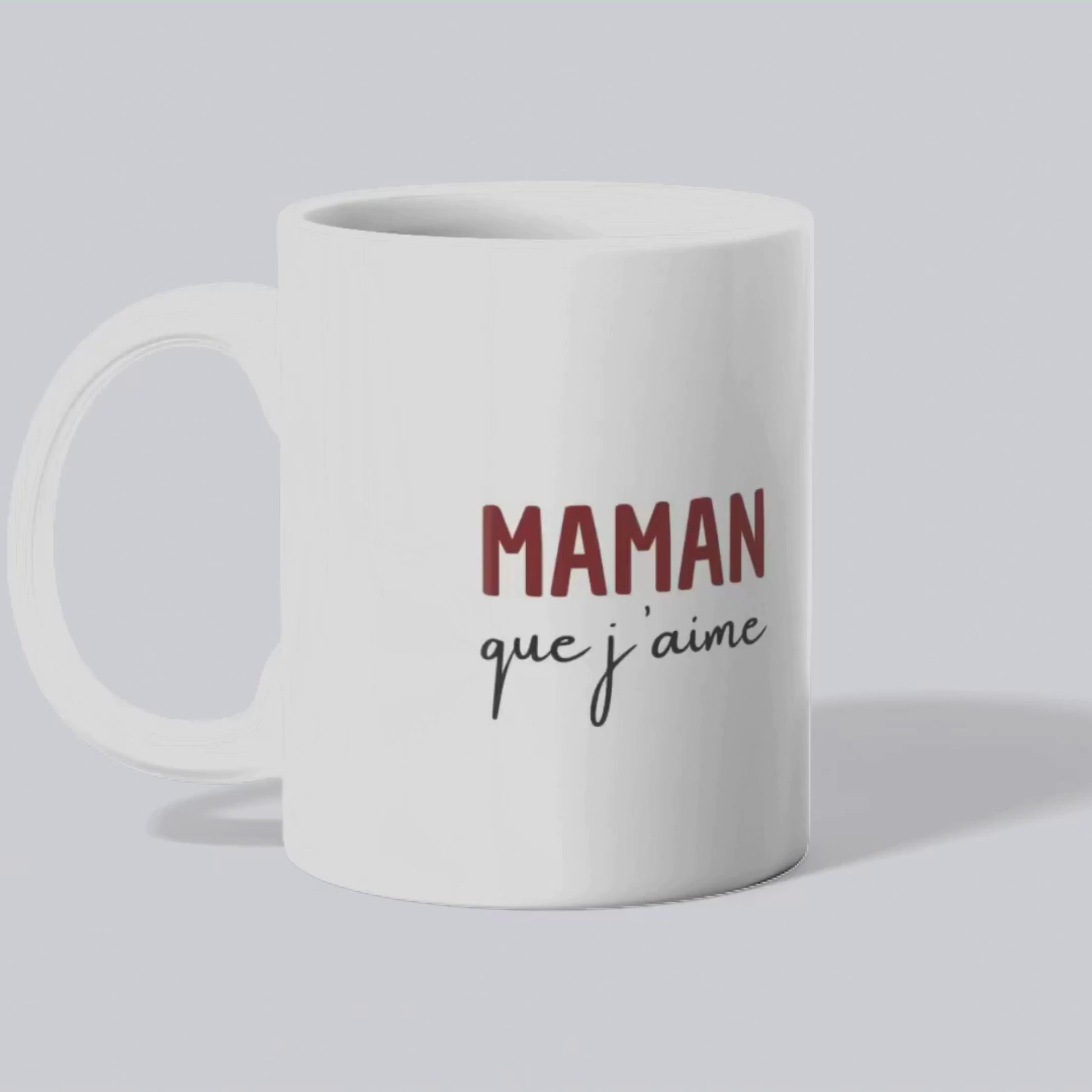 Mug / Tasse Maman que j'aime (vidéo) - Place des Images