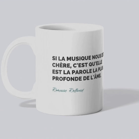 Tasse Citation de Romain Rolland sur la musique (vidéo) - Place des Images