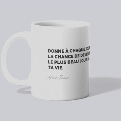 Mug / Tasse Citation de Mark Twain sur le moment présent (vidéo) - Place des Images
