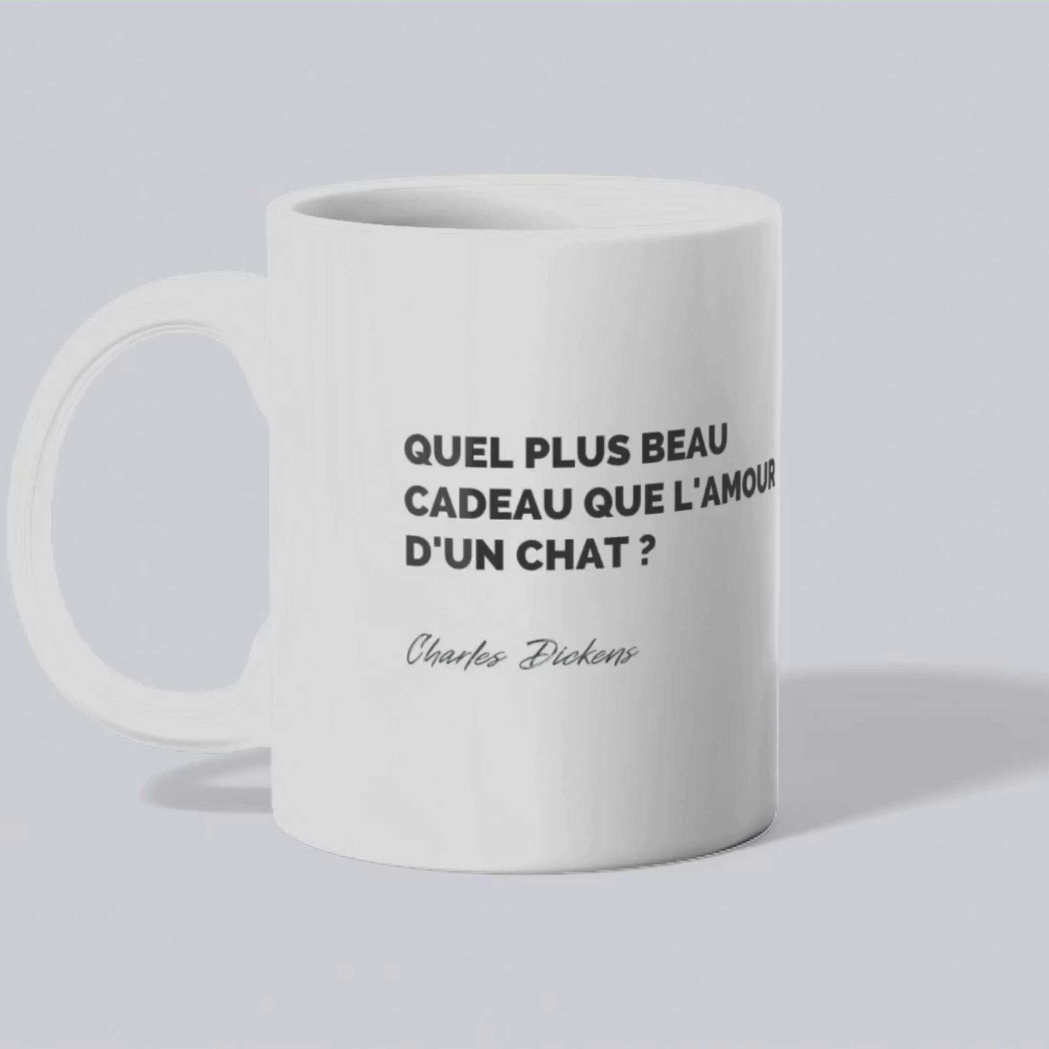 Mug Citation de Charles Dickens sur les chats (vidéo) - Place des Images
