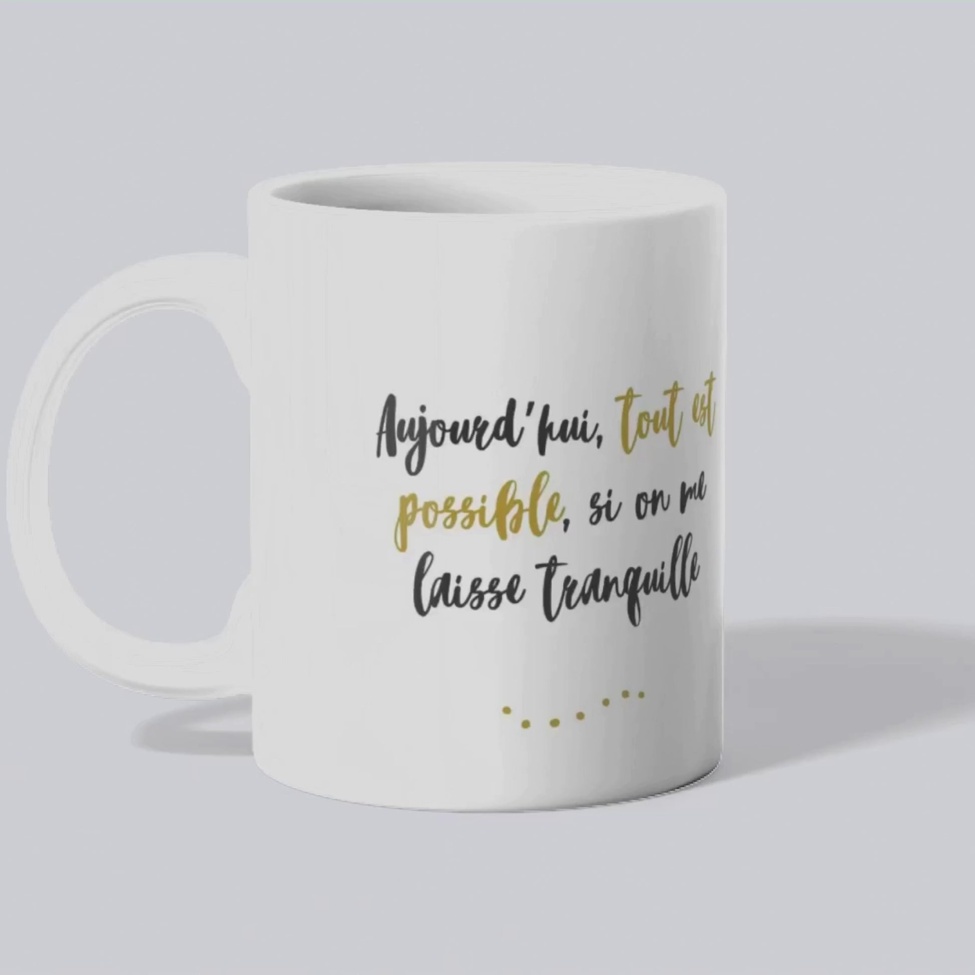 Mug / Tasse bilingue Aujourd'hui, tout est possible (vidéo) - Place des Images