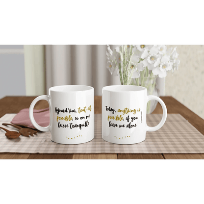 Mug / Tasse bilingue Aujourd'hui, tout est possible (vue d'ensemble) - Place des Images
