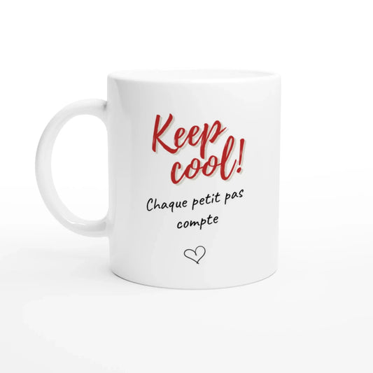 Tasse bilingue "Keep cool ! Chaque petit pas compte" - Place des Images
