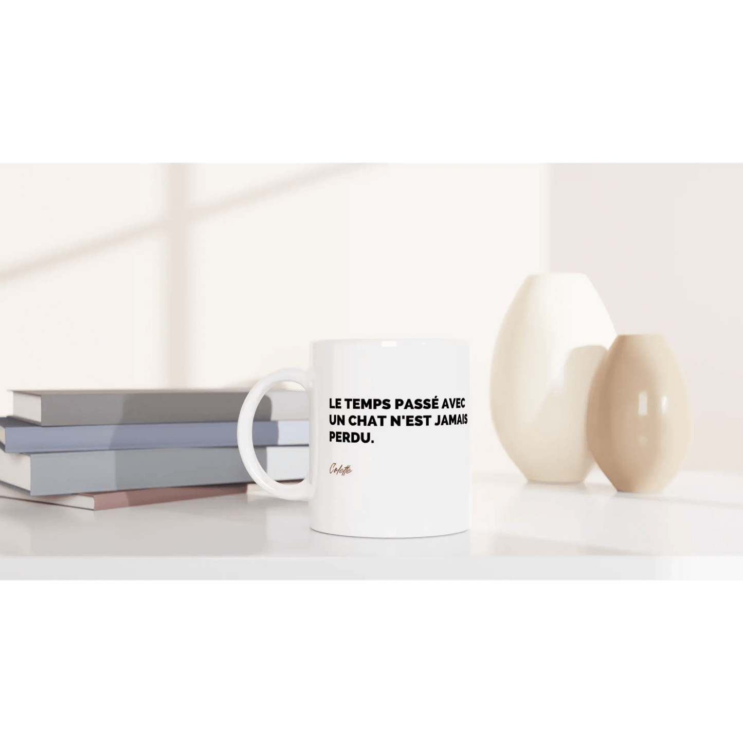 Tasse Citation de Colette sur les chats - Place des Images