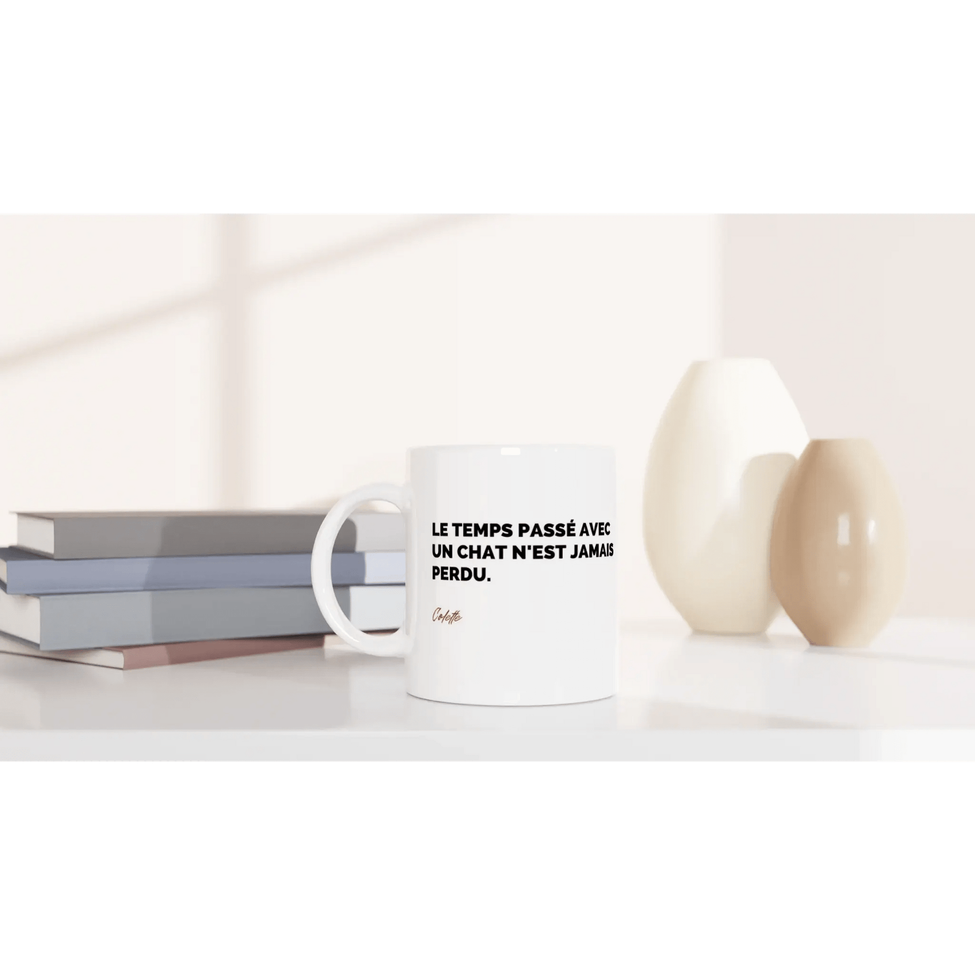 Tasse Citation de Colette sur les chats - Place des Images