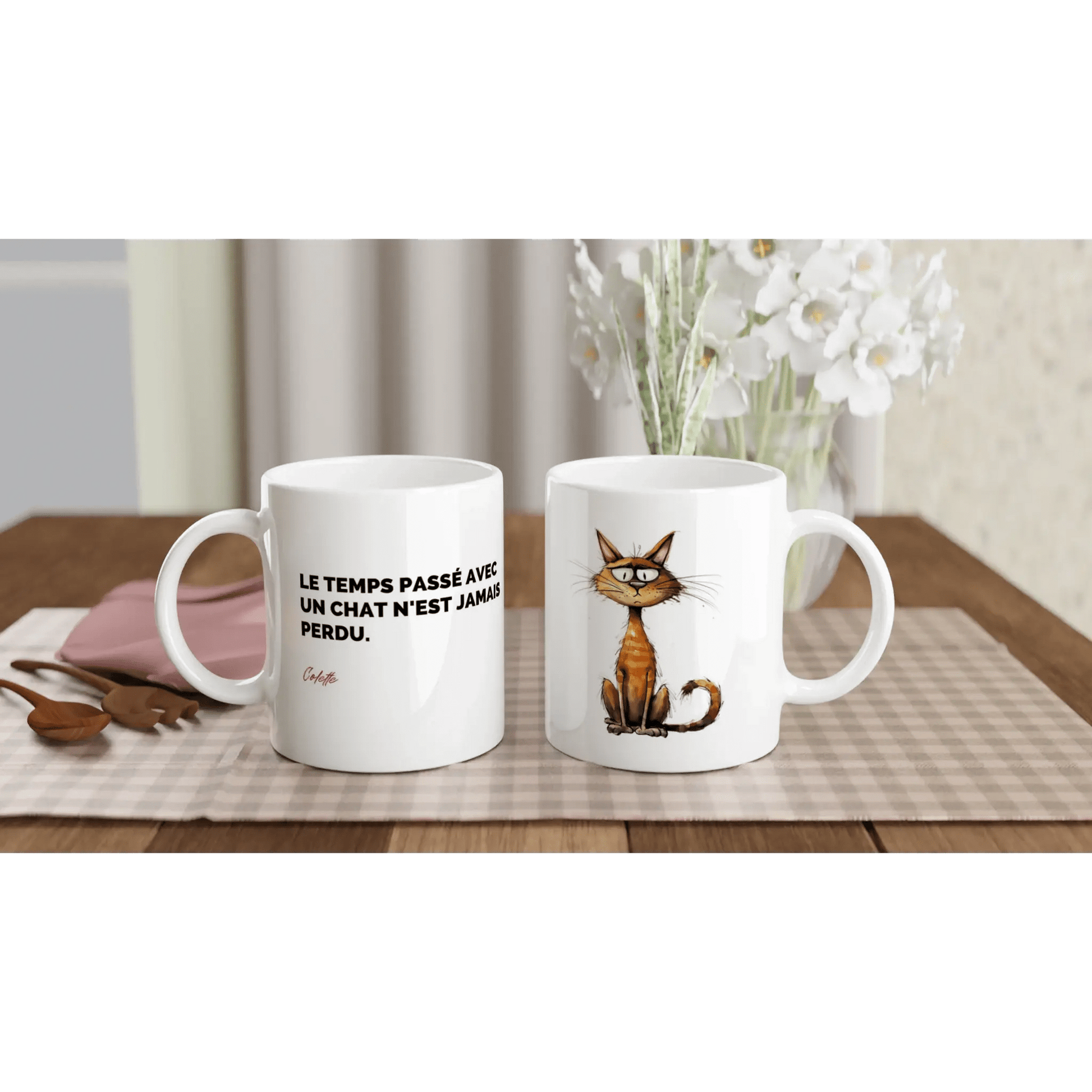 Tasse Citation de Colette sur les chats - Place des Images