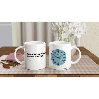 Mug / Tasse Citation de Goethe sur le moment présent (vue d'ensemble) - Place des Images