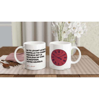 Mug / Tasse Citation de Marc Aurèle sur le moment présent (vue d'ensemble) - Place des Images
