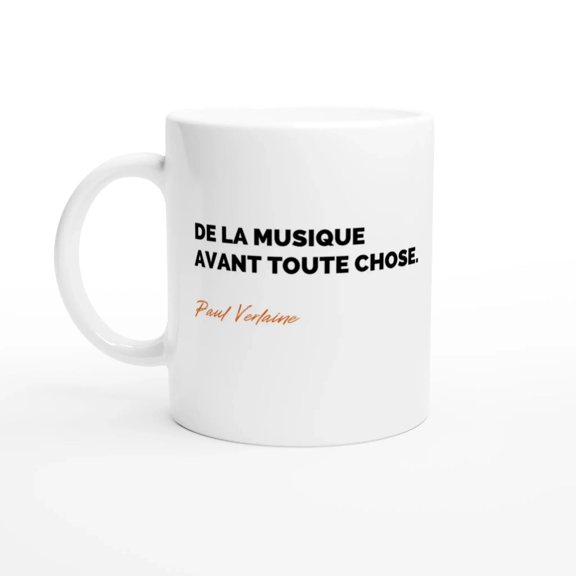Tasse Citation de Paul Verlaine sur la musique (vue citation) - Place des Images