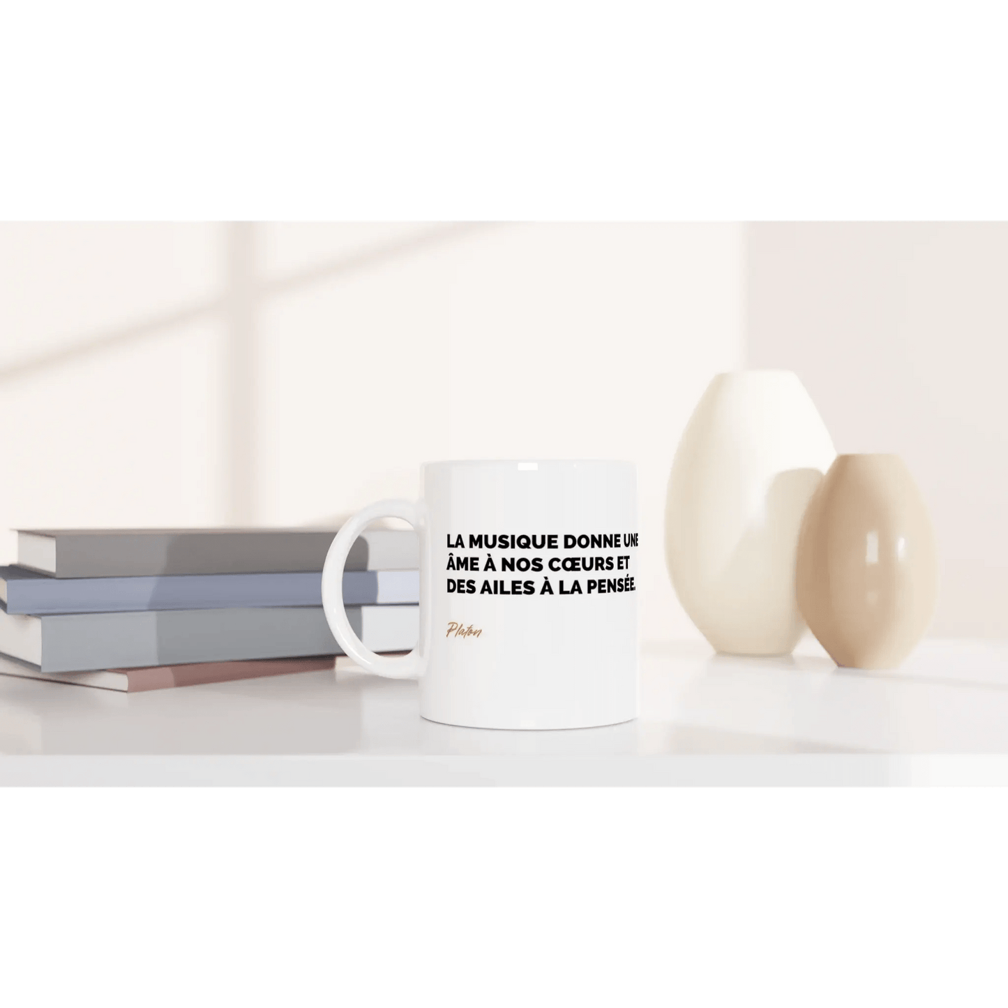 Tasse Citation de Platon sur la musique - Place des Images