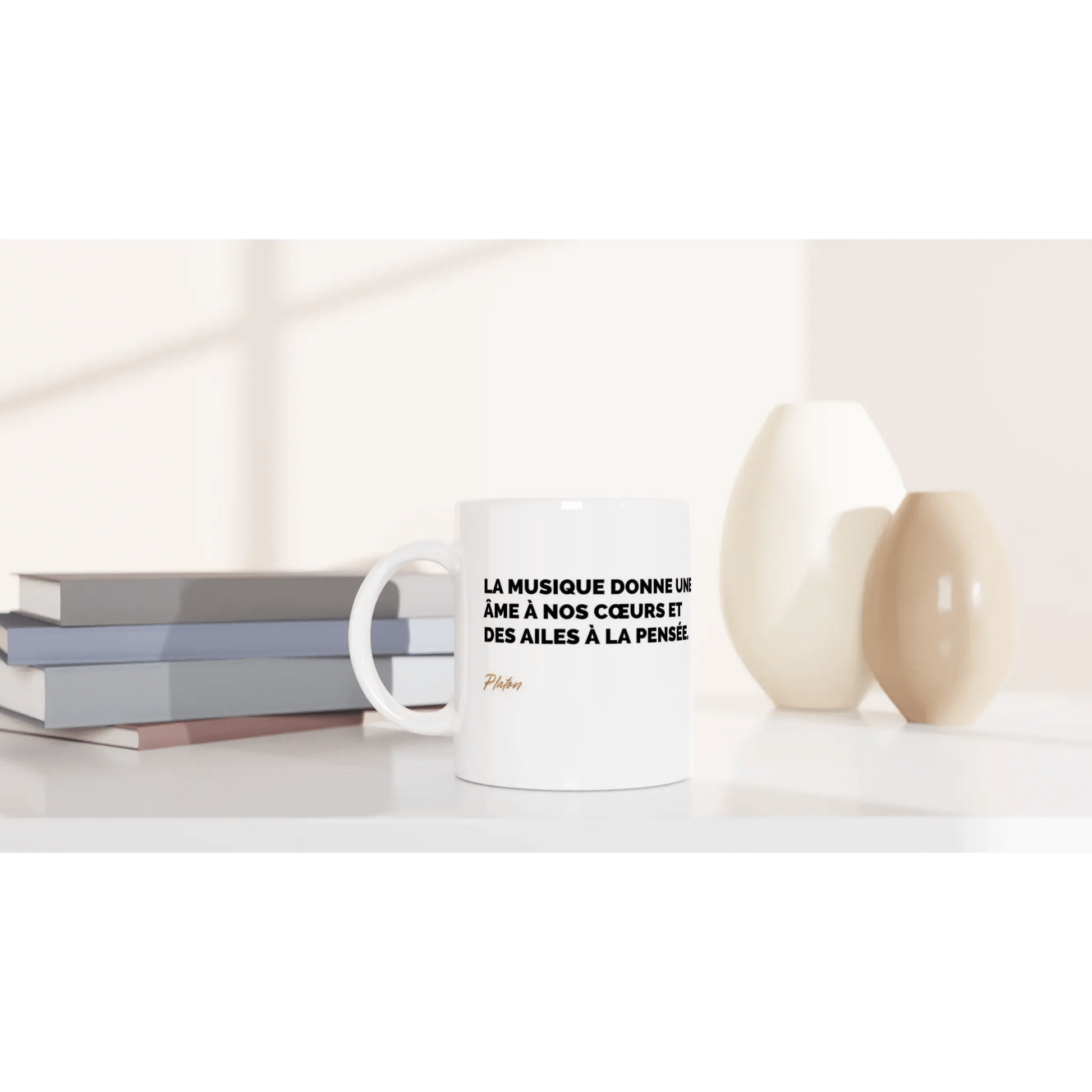Tasse Citation de Platon sur la musique - Place des Images