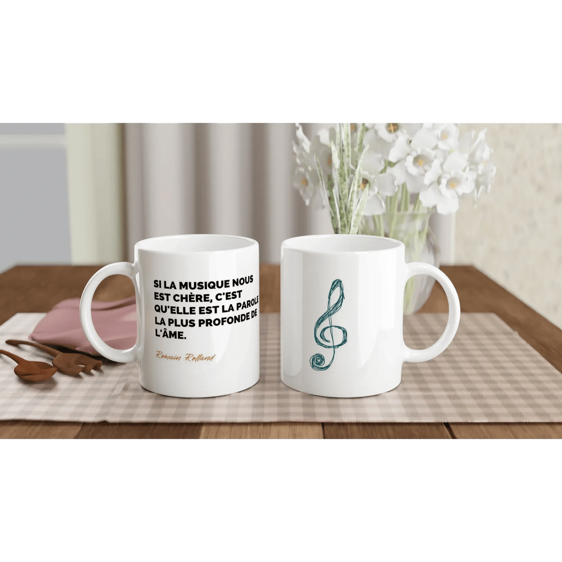 Tasse Citation de Romain Rolland sur la musique - Place des Images