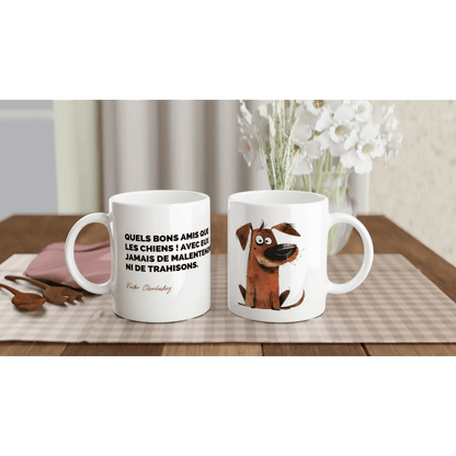 Tasse Citation de Victor Cherbuliez sur les chiens - Place des Images