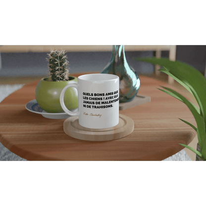 Tasse Citation de Victor Cherbuliez sur les chiens - Place des Images