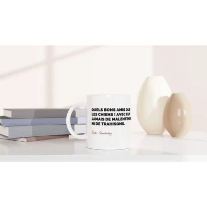 Tasse Citation de Victor Cherbuliez sur les chiens - Place des Images