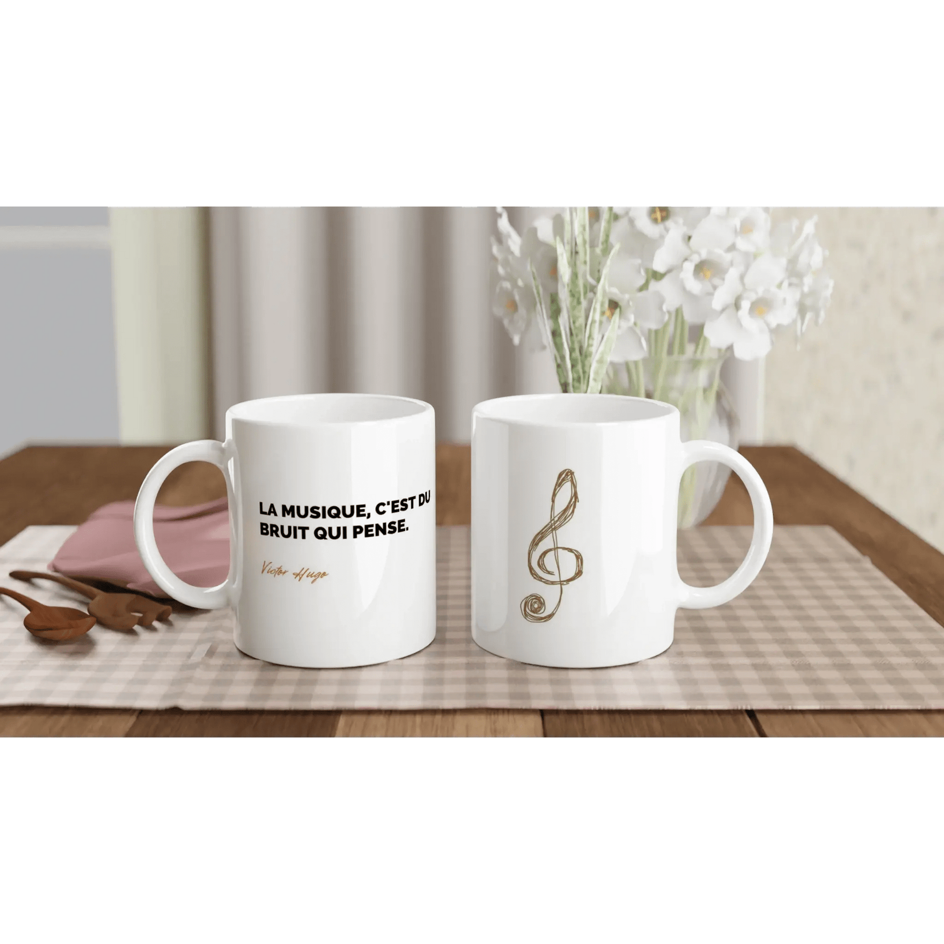 Tasse Citation de Victor Hugo sur la musique - Place des Images