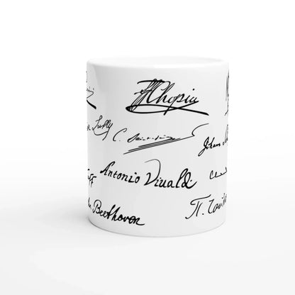 Tasse méli - mélo de signatures de compositeurs de musique - Place des Images